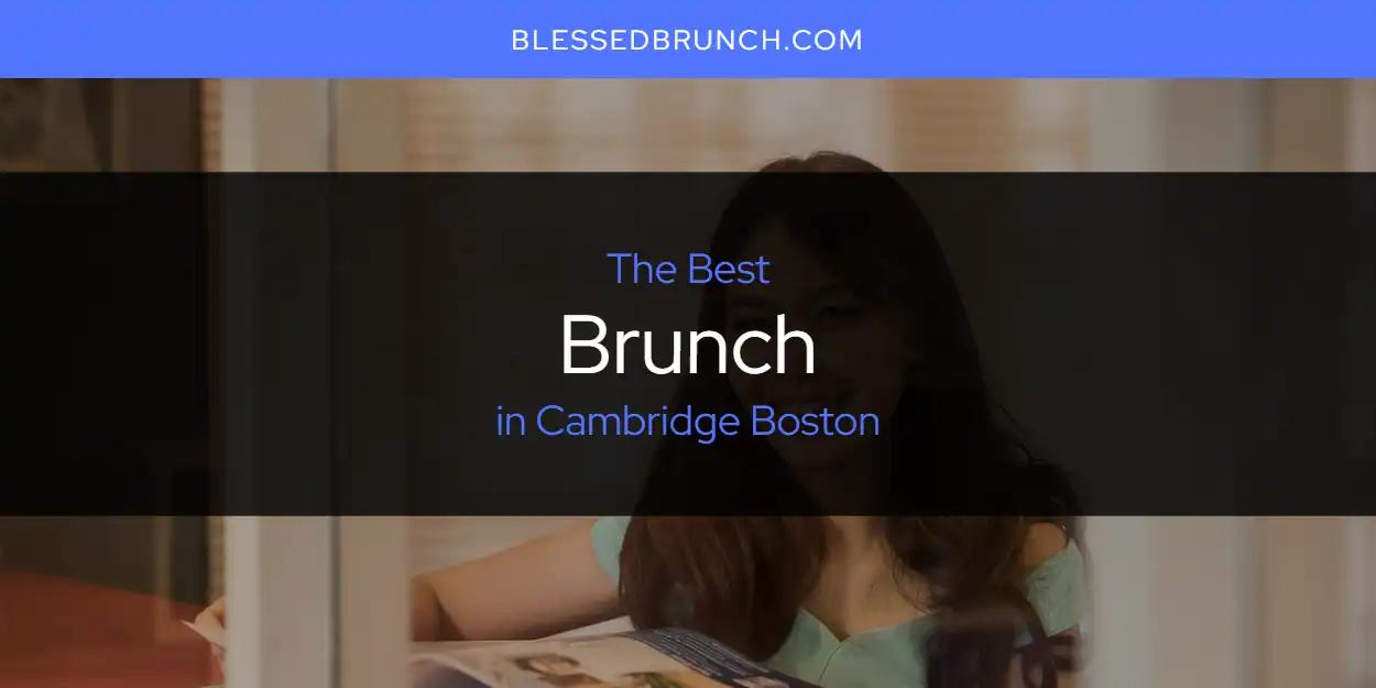 The Absolute Best Brunch in Cambridge Boston  [Updated 2025]